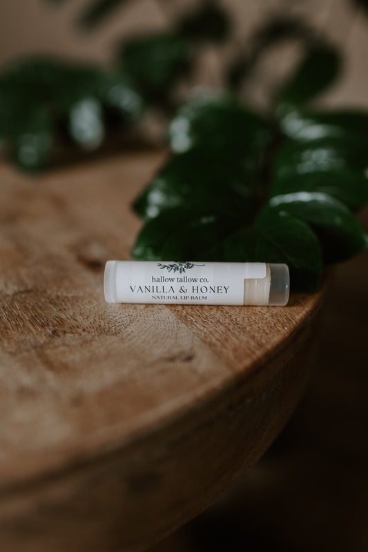 vanilla & honey tallow lip balm