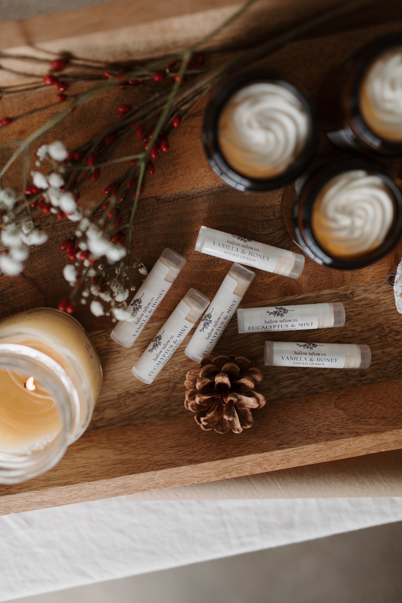 vanilla & honey tallow lip balm